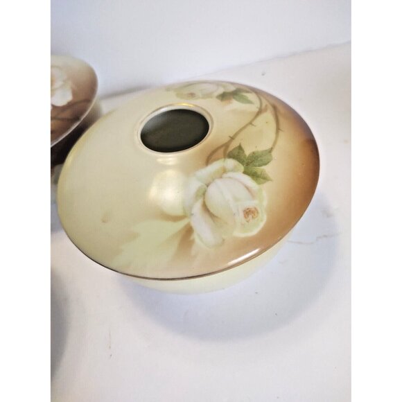 Vintage R S Germany Porcelain Hair Receiver "Set" Hand Painted 1930's - Picture 8 of 11